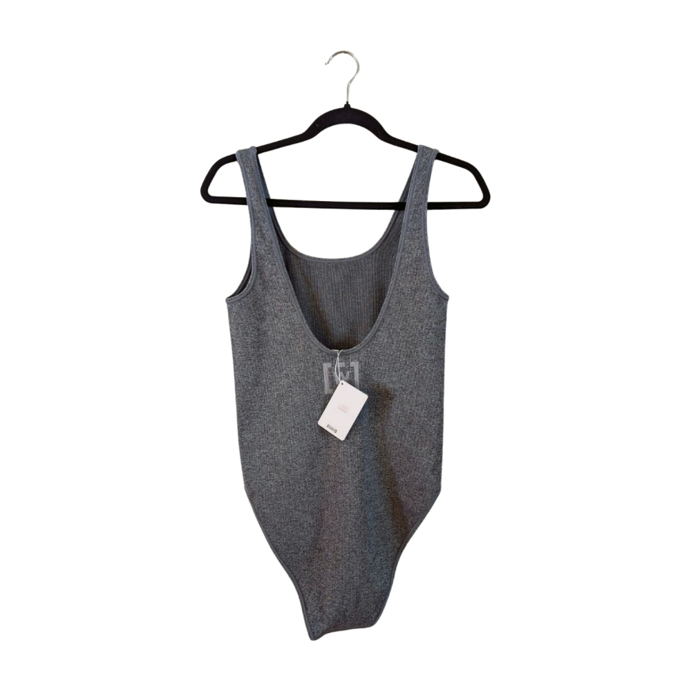 NWT WOLFORD Shaping‎ Athleisure Bodysuit Heathered Gray Size Large - Picture 5 of 11
